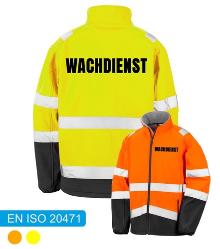 Wachdienst softshell warnjacke - softshell,