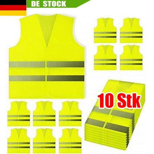 10x warnwesten unfallweste - 10x,