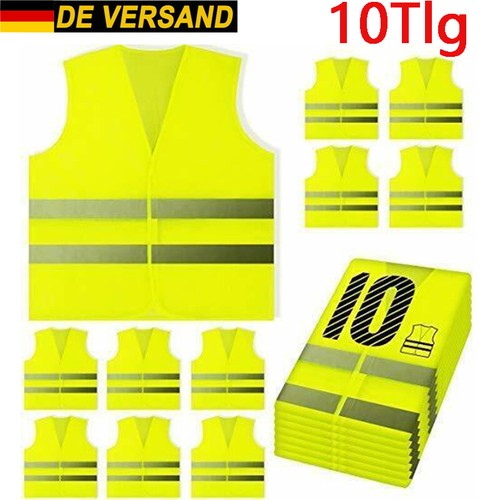 10x warnwesten unfallweste - 10x,