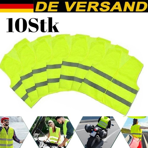 10x warnwesten unfallweste - 10x,
