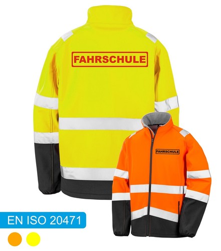 Fahrschule softshell warnjacke - fahrschule,