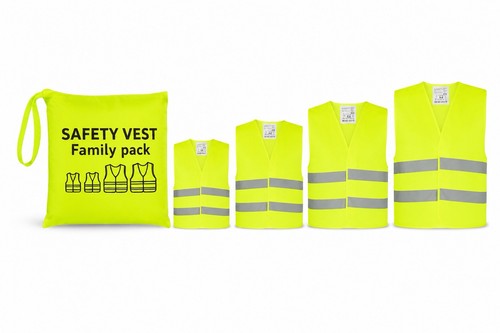Warnwesten set familie - set,