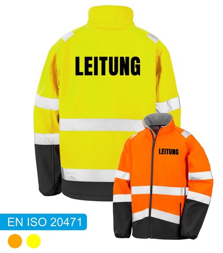 Leitung softshell warnjacke - leitung, |